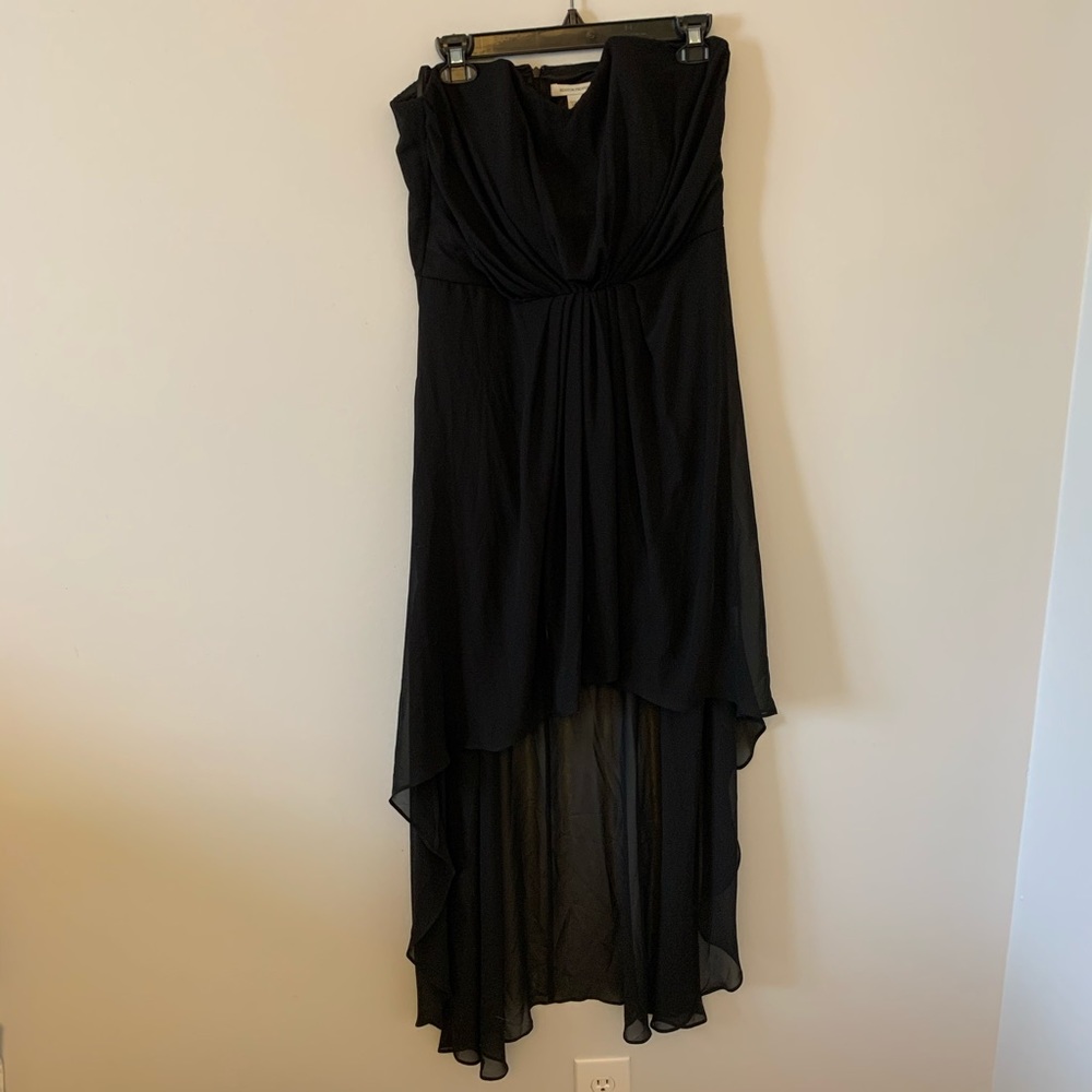 strapless high-low dress